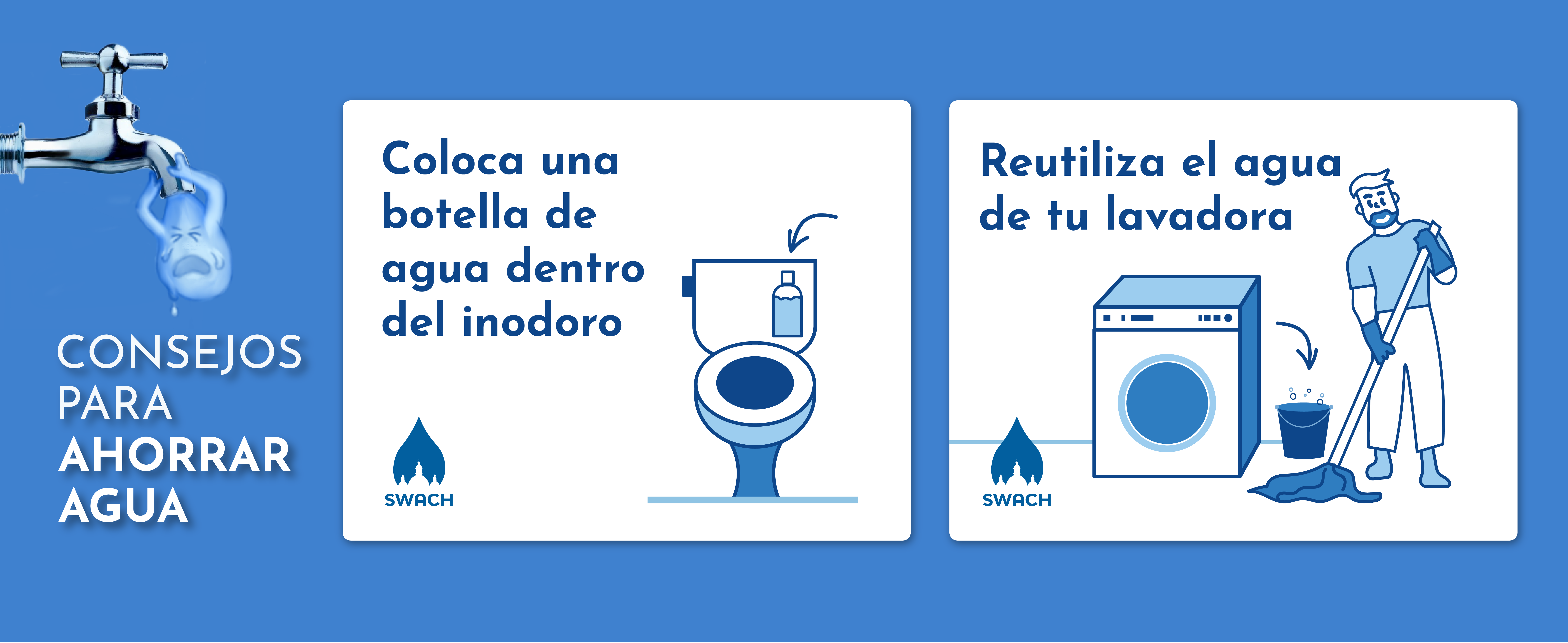 Consejos para ahorrar: Coloca una botella de agua dentro del inodoro, reutiliza el agua de tu lavadora.